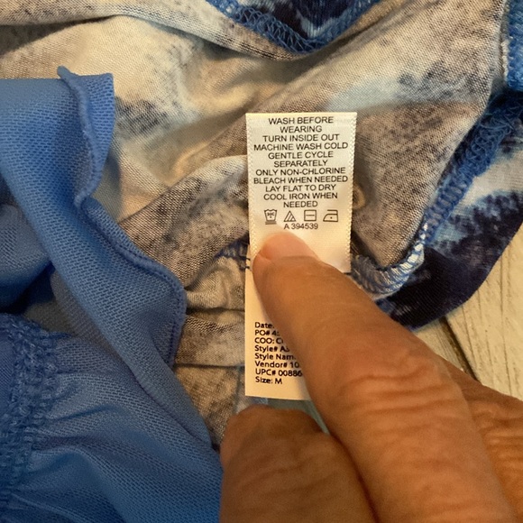 LOGO by Lori Goldstein TIe Dye 3 Piece Set 2 Tanks & Cardigan Twilight Blue M - Picture 15 of 16